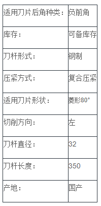 负前角内孔车刀
